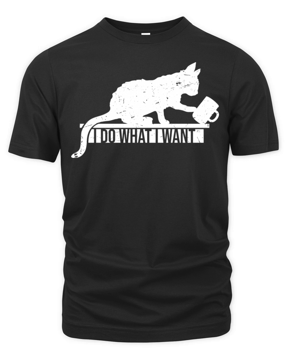 I Do What I Want Funny Pet Cat Knock Cup Off Table Organic Unisex T-shirt