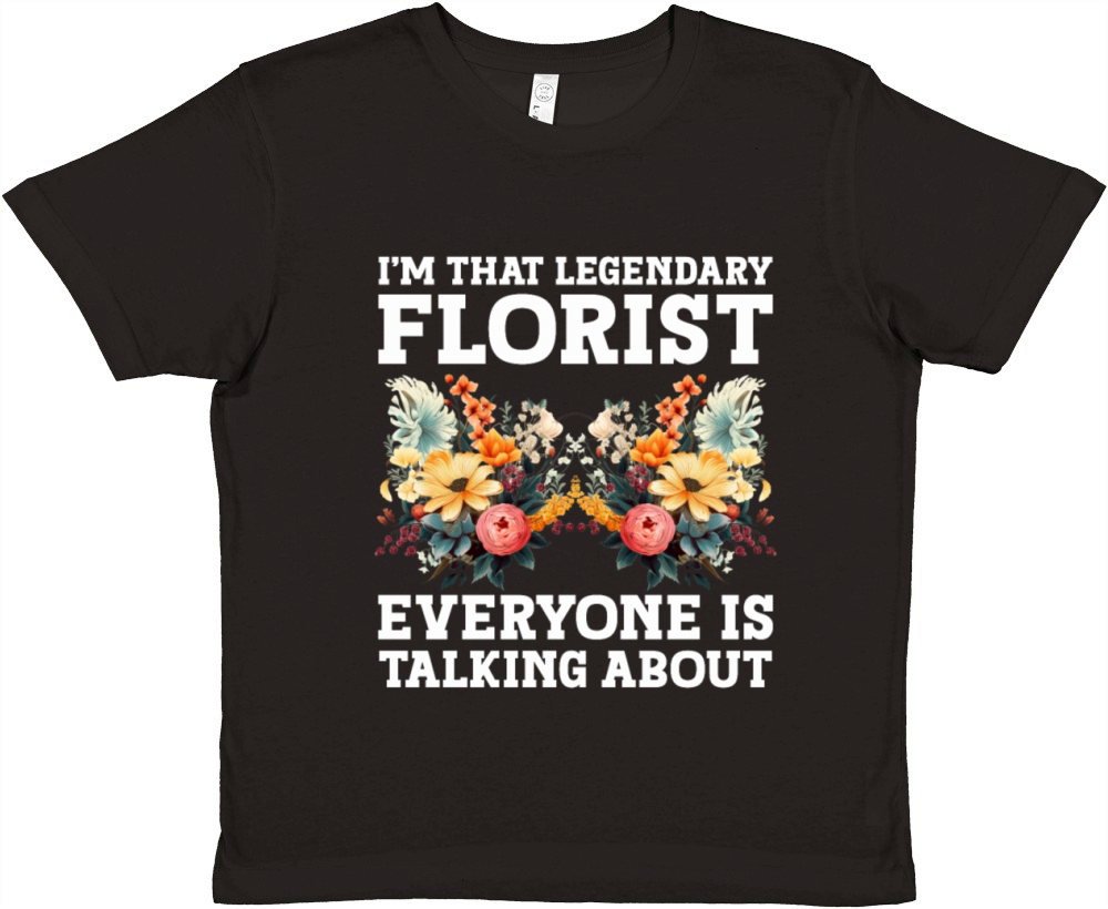 Floral Designer Quote Flower Arranging Florist Premium Kids Crewneck T-shirt