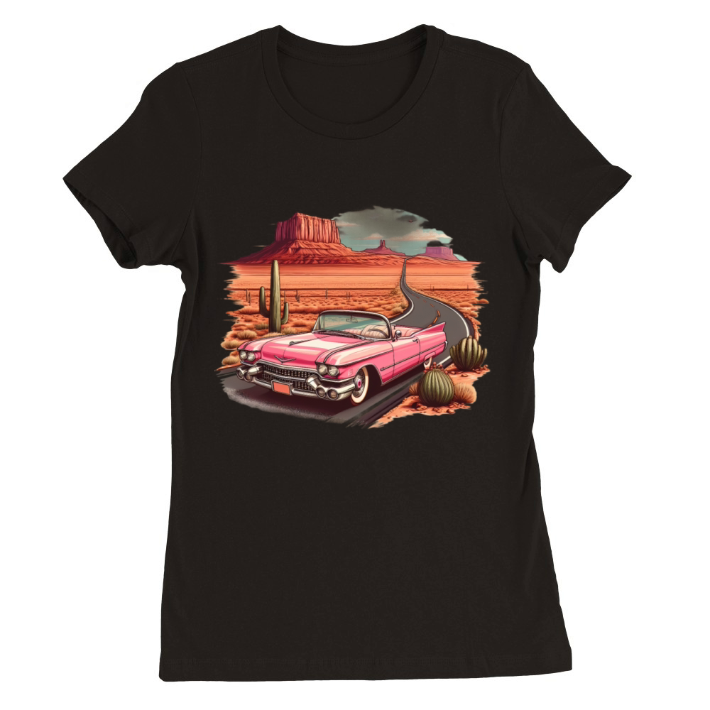 Pink cadillac Premium Womens Crewneck T-shirt
