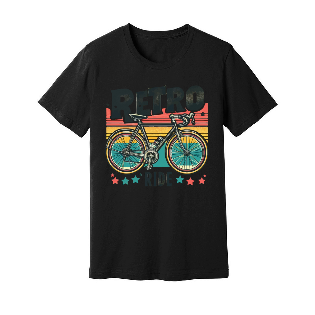 Retro Ride Road Bike and Gravel Unisex Jersey Tee