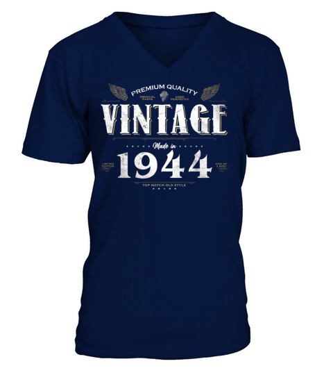 80 Years Old Vintage 1944 Limited Edition 80th V-Neck T-shirt