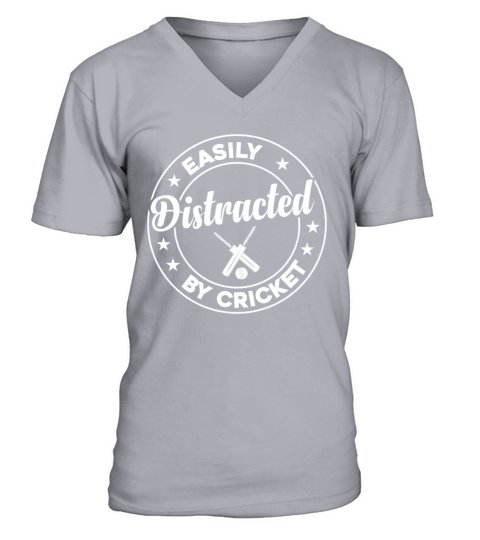 Cricket Player Cricketing - Easily Distracted By C V-Neck T-shirt