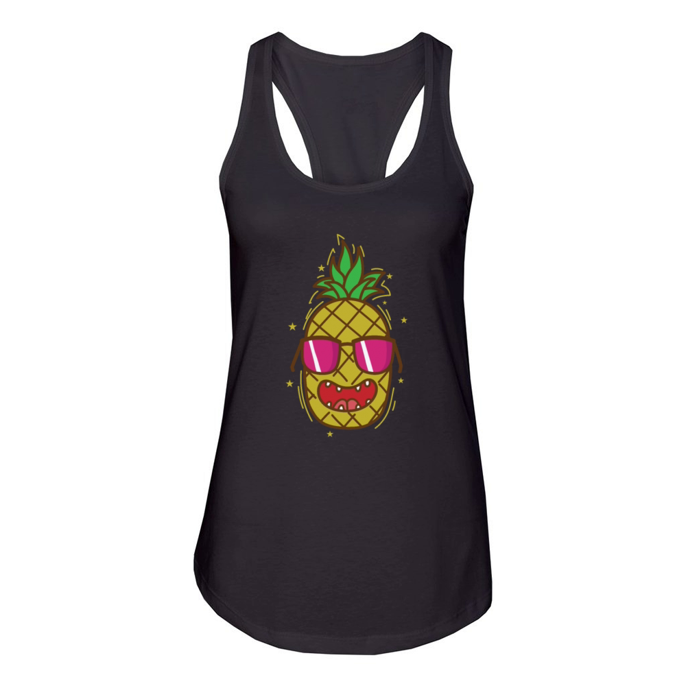 cool Pineapple tropical sweet Fruit Women's Racerback Tank