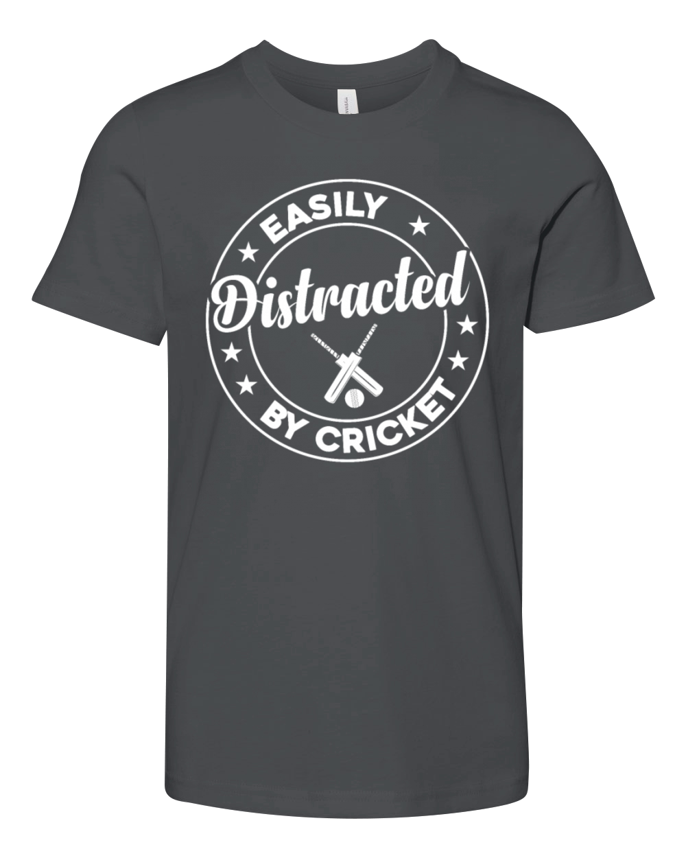 Cricket Player Cricketing - Easily Distracted By C Youth Unisex Jersey Tee