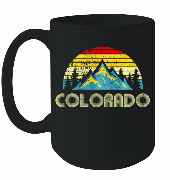 Colorado Vintage Mountains Nature Hiking Ceramic Mug
