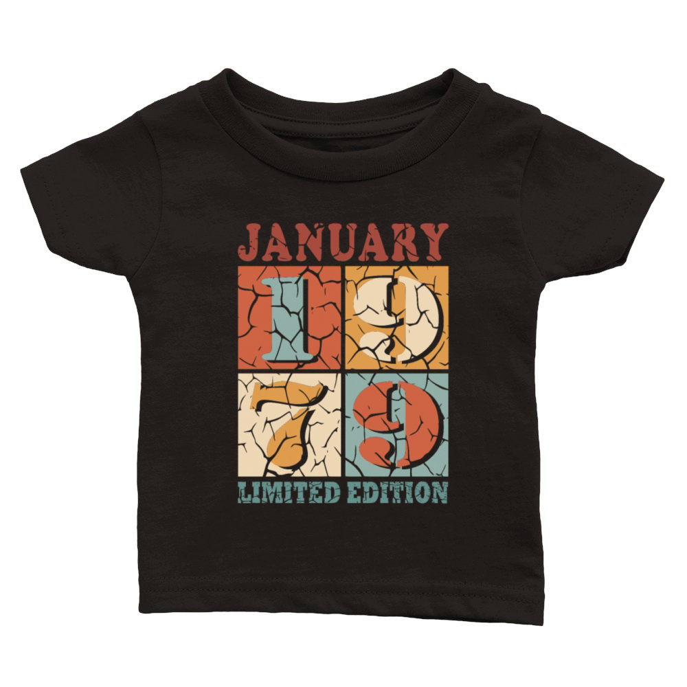 45th birthday 45 years January 1979 Classic Baby Crewneck T-shirt