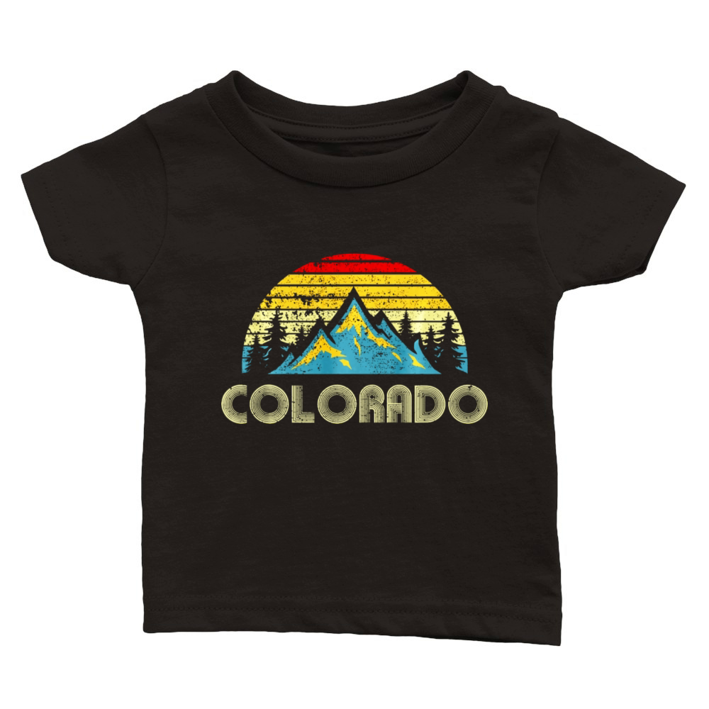 Colorado Vintage Mountains Nature Hiking Classic Baby Crewneck T-shirt