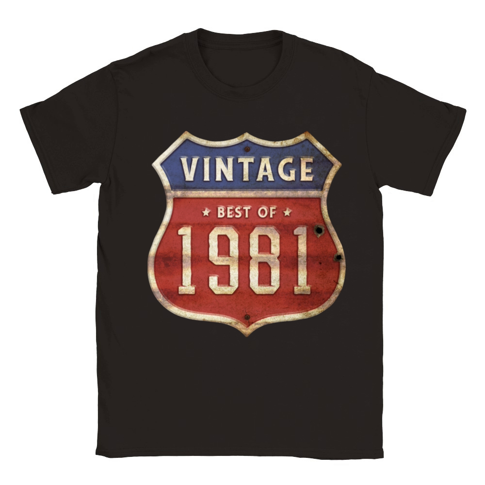 43 Years Old Vintage 1981 Limited Edition 43rd Classic Kids Crewneck T-shirt