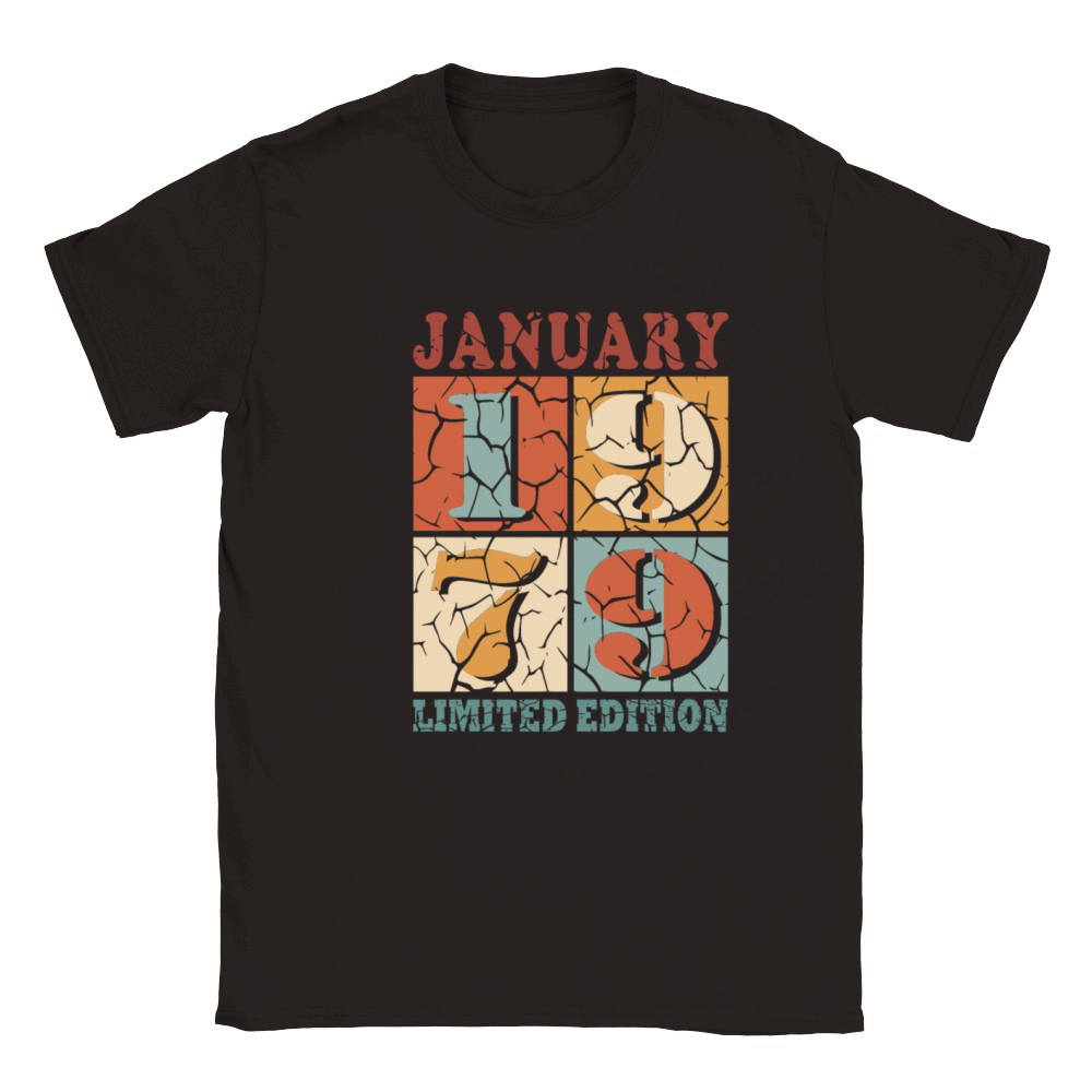 45th birthday 45 years January 1979 Classic Kids Crewneck T-shirt