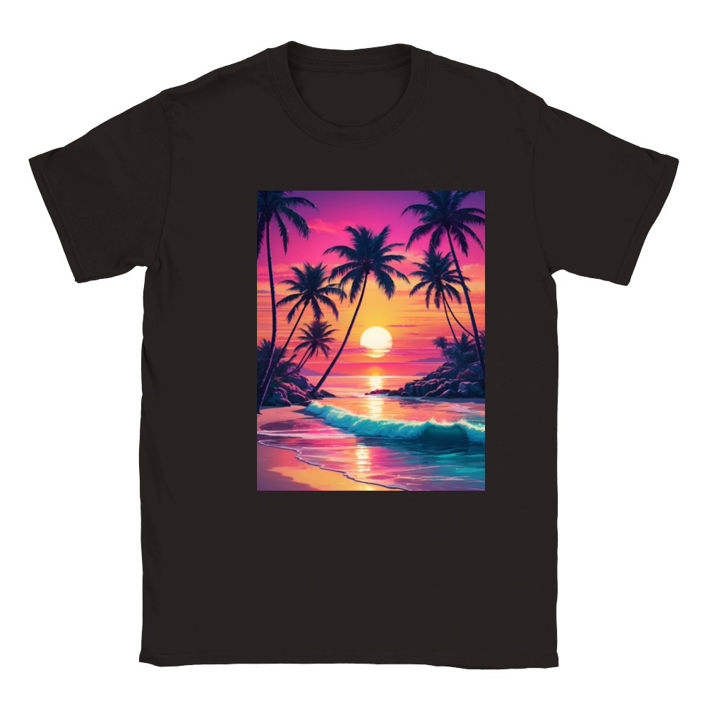 Beautiful sunset at the beach Classic Kids Crewneck T-shirt