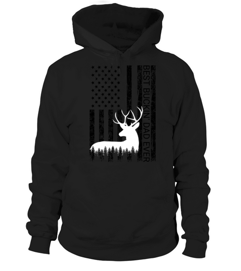 Best Buckin Dad Ever Vintage Deer Hunting America Hoodie Unisex