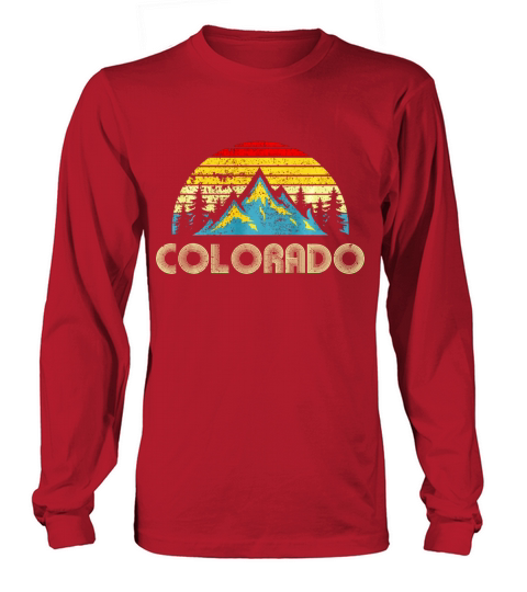 Colorado Vintage Mountains Nature Hiking Long sleeved Unisex