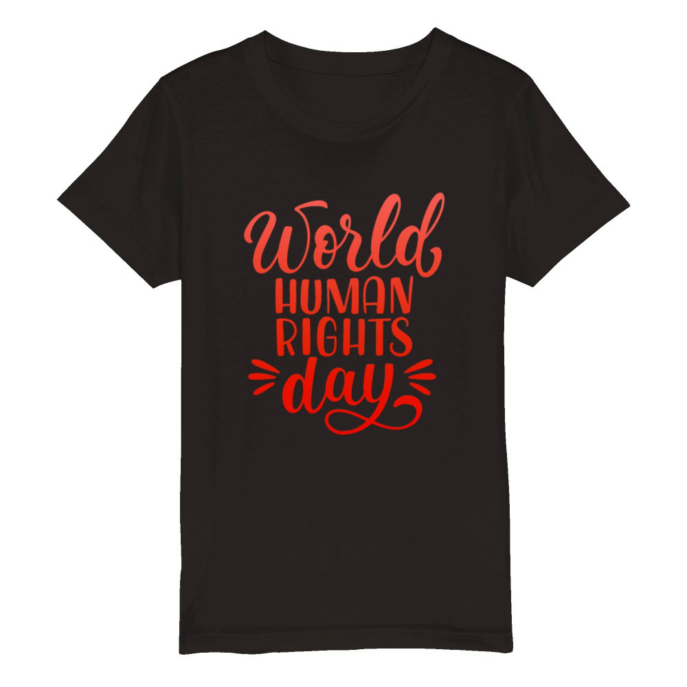 WORLD HUMAN RIGHTS DAY Organic Kids Crewneck T-shirt