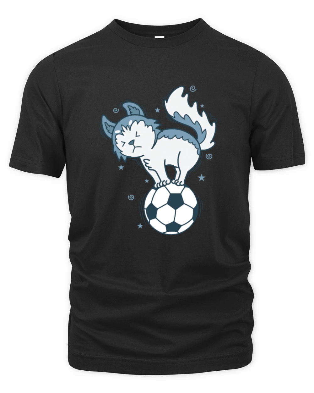 Husky sled Dog loves Soccer Snow Organic Unisex T-shirt