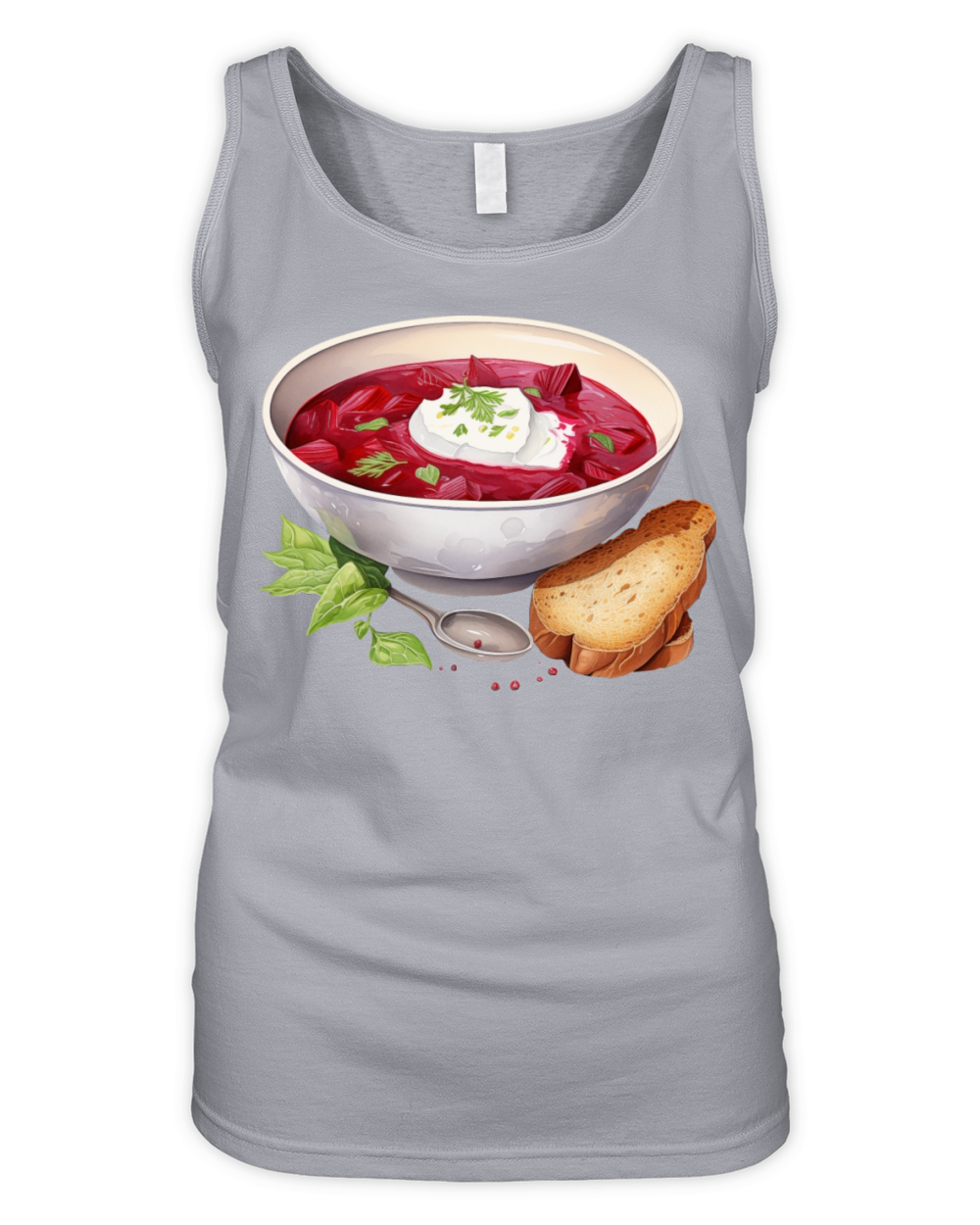 European Borscht Beetroot Soup With Bread Organic Women's Tank Top