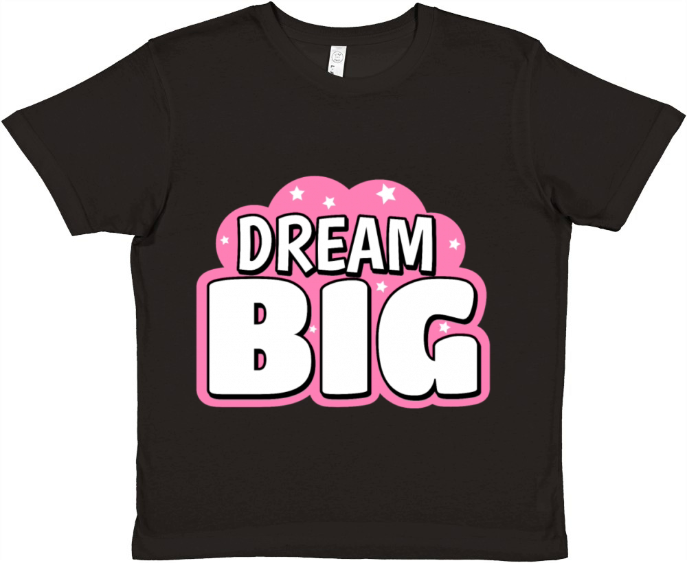 Dream Big Cute Text Design Premium Kids Crewneck T-shirt