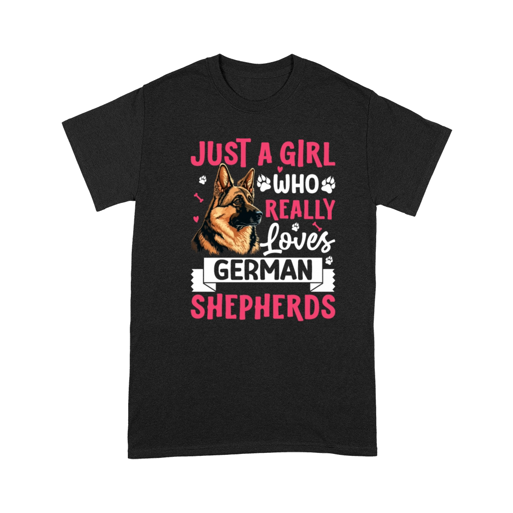 6 JUST A GIRL who Loves GERMAN SHEPHERDS Premium T-shirt