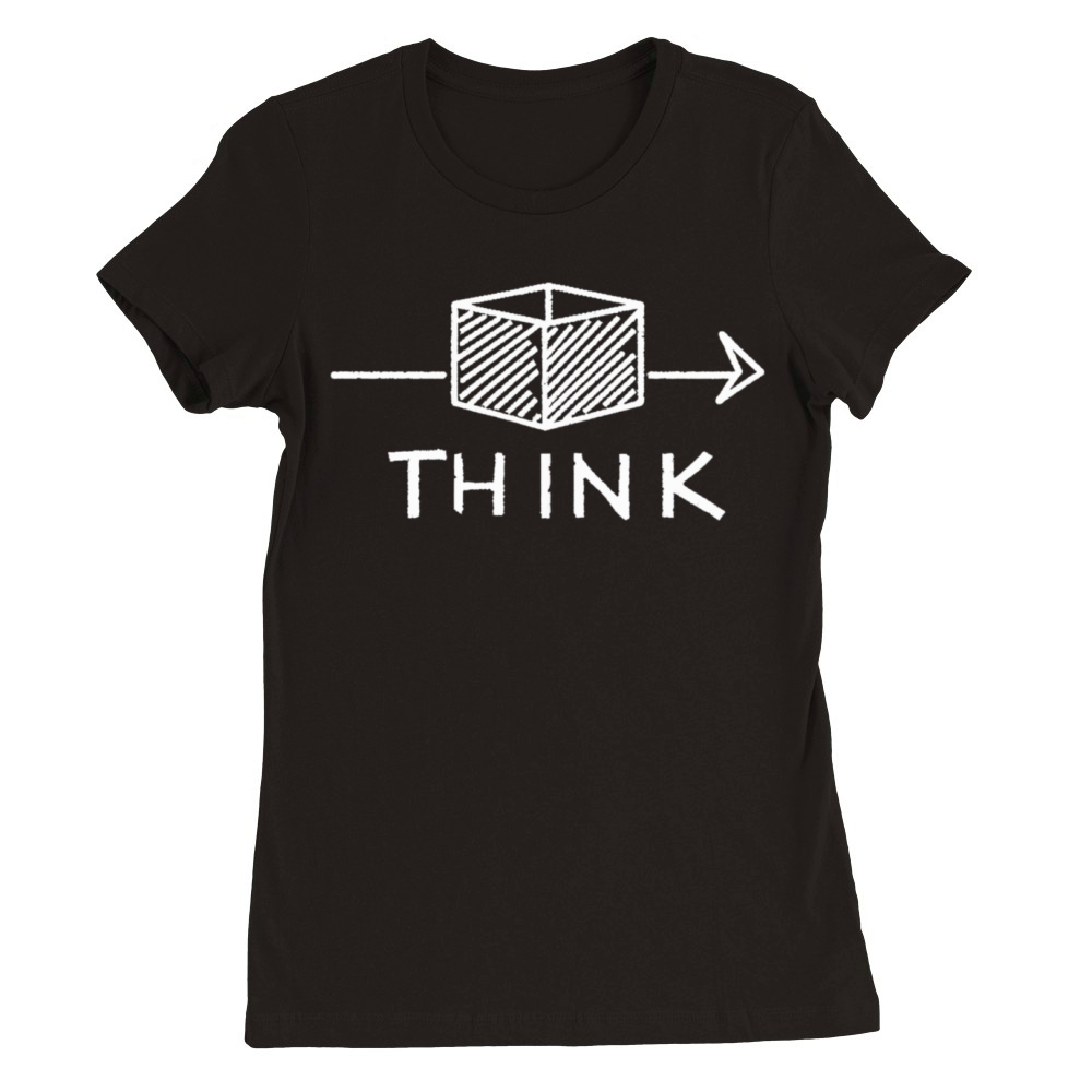 Abstract Think Outside The Box Premium Womens Crewneck T-shirt