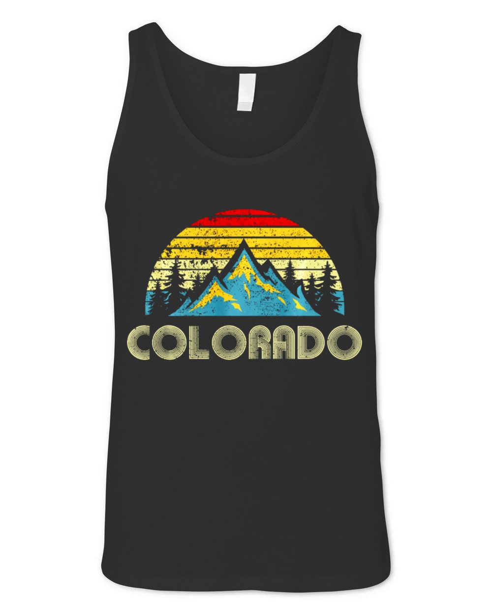 Colorado Vintage Mountains Nature Hiking Unisex Jersey Tank