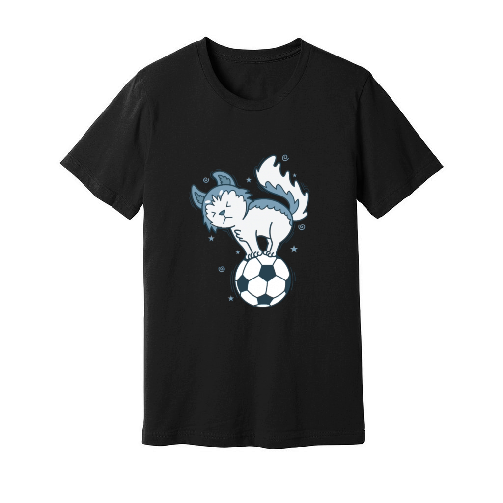 Husky sled Dog loves Soccer Snow Unisex Jersey Tee