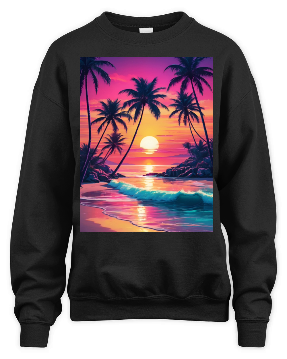 Beautiful sunset at the beach Unisex Premium Crewneck Sweatshirt
