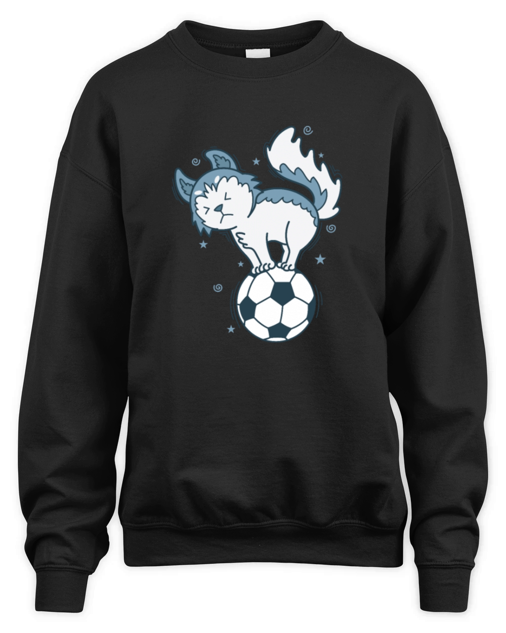 Husky sled Dog loves Soccer Snow Unisex Premium Crewneck Sweatshirt