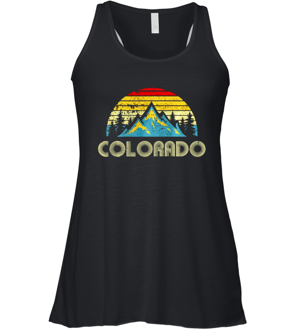 Colorado Vintage Mountains Nature Hiking Women's Flowy Tank Top