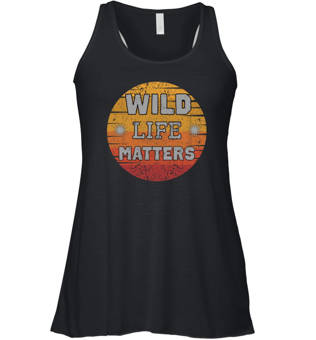 Quote wildlife matters animal rights design retro Women's Flowy Tank Top