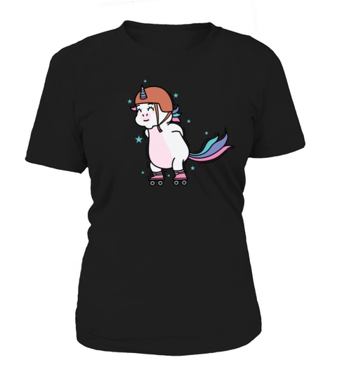 Unicorn doing Inline Skating Fable Creature Sport Women's T-Shirt