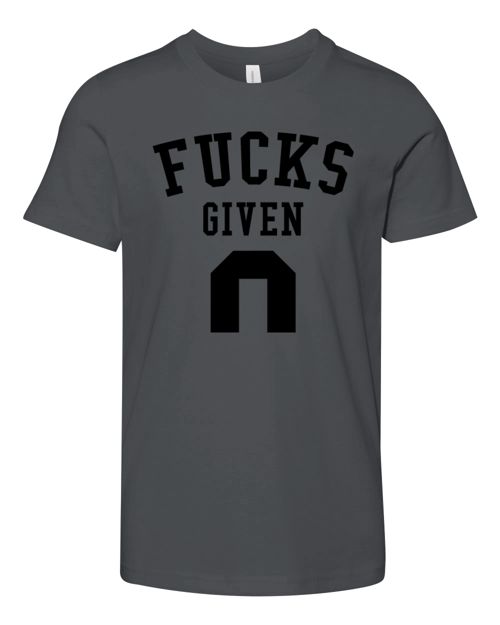 Fucks given 0 Youth Unisex Jersey Tee