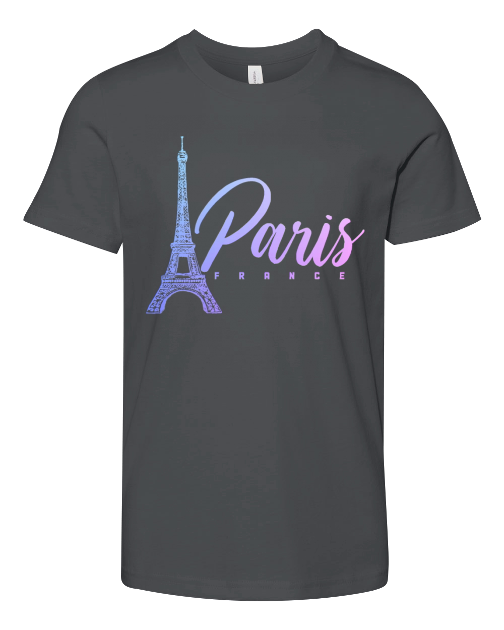 Paris France Eiffel Tower Souvenir Youth Unisex Jersey Tee