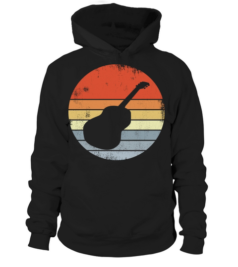 Guitar Drawing Vintage Look Hoodie Unisex