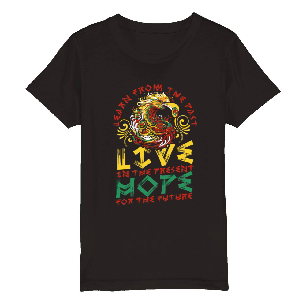 Black History Month Sankofa Adinkra Organic Kids Crewneck T-shirt