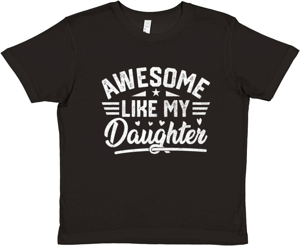 Awesome Like My Daughter Vintage for Fathers Day Premium Kids Crewneck T-shirt
