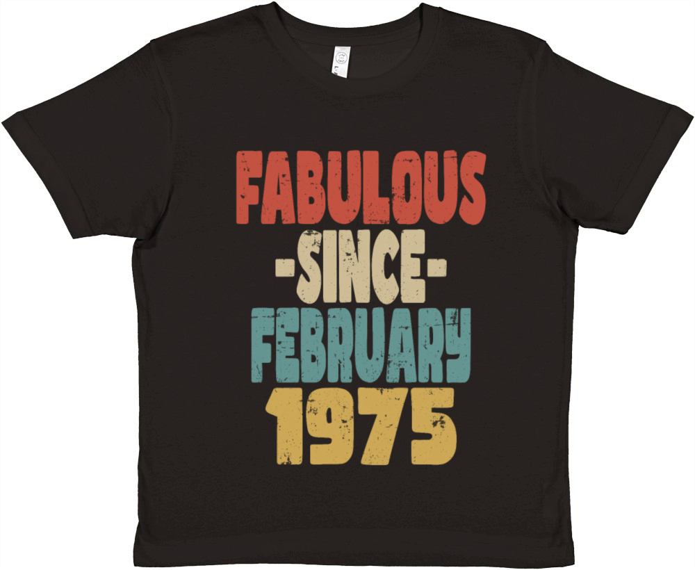 Fabulous February 1975 Premium Kids Crewneck T-shirt