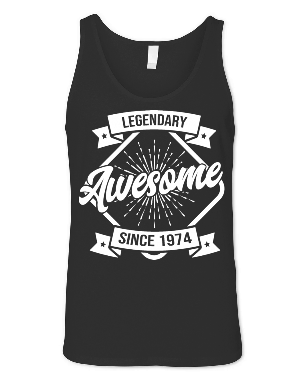 Vintage 1974 birthday legend Unisex Jersey Tank