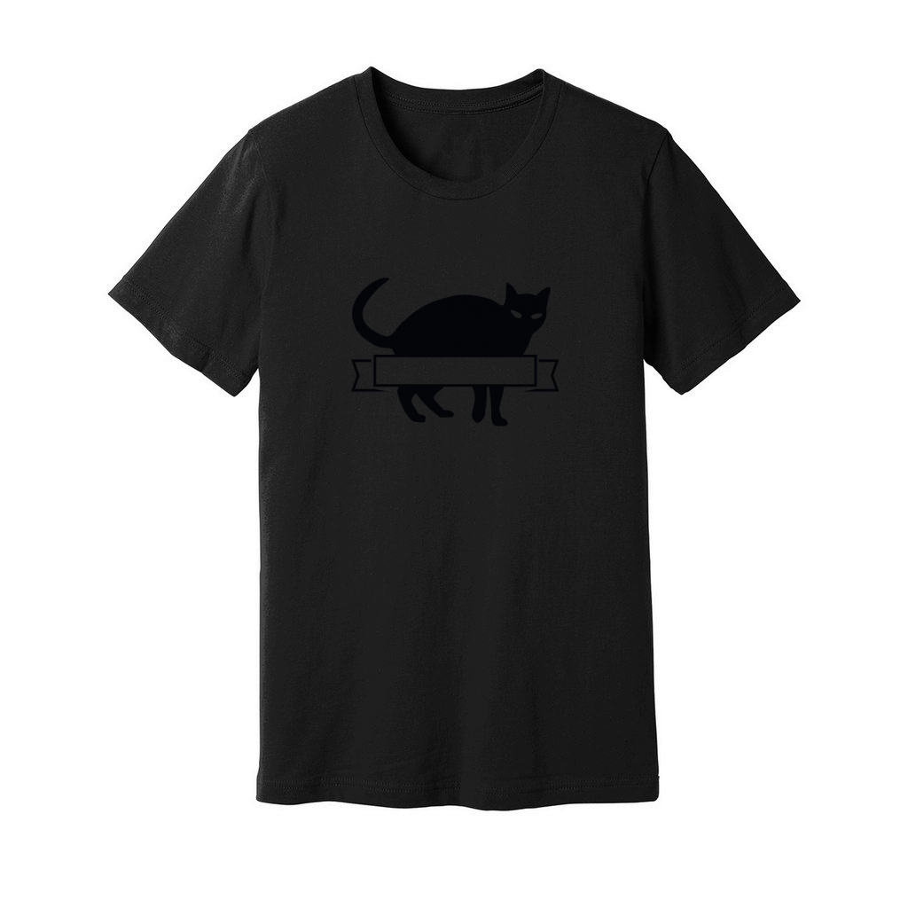 HALLOWEEN BADGE BLACK CAT EYE Unisex Jersey Tee