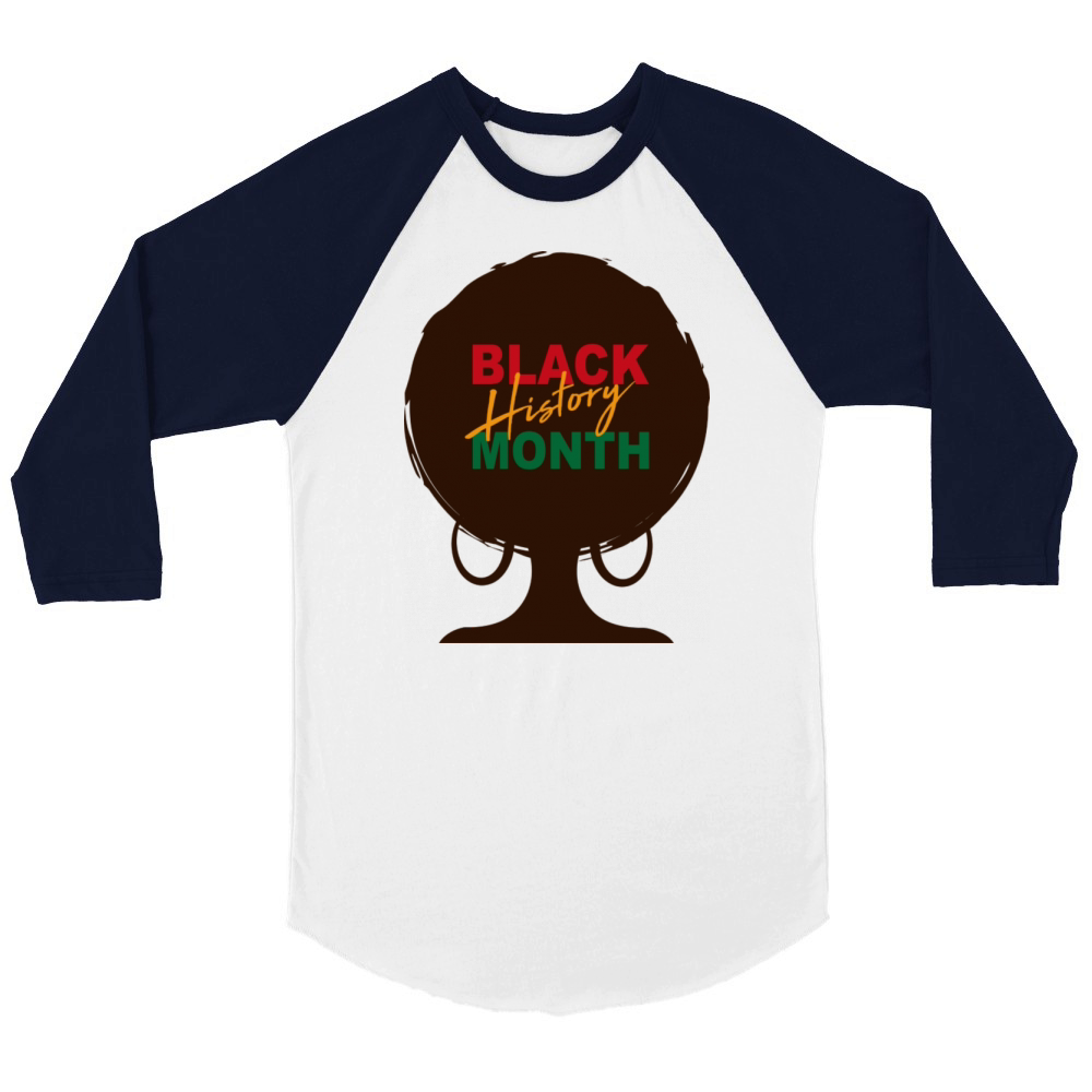 Black History Month Unisex ¾ sleeve Raglan T-shirt