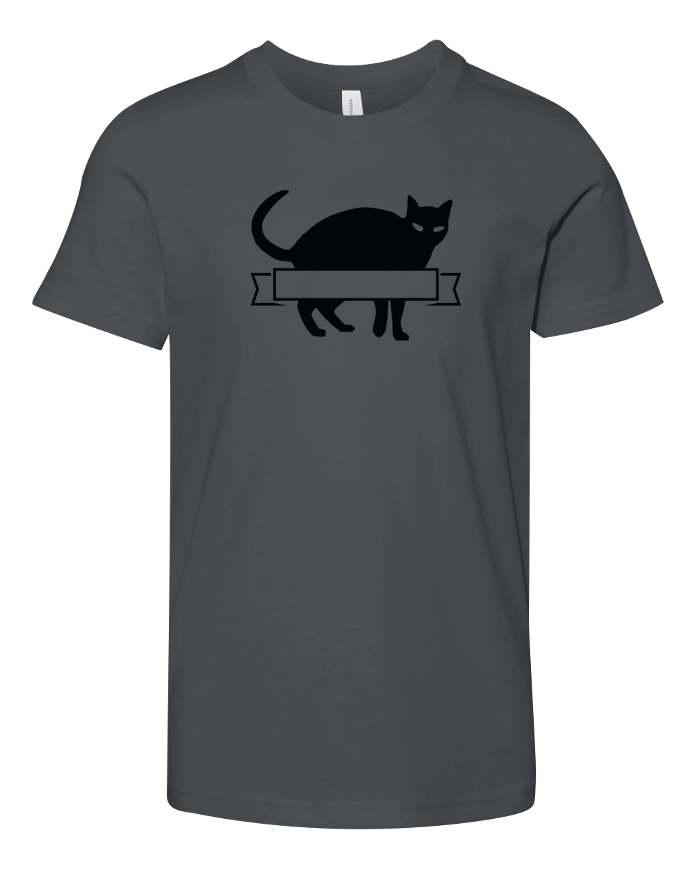 HALLOWEEN BADGE BLACK CAT EYE Youth Unisex Jersey Tee