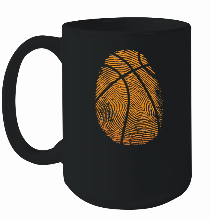 Fingerprint Basketball Ball Sports America Ceramic Mug