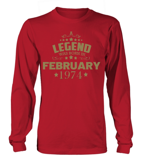 February 1974 Birthday Vintage Long sleeved Unisex