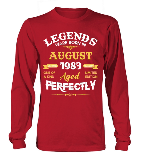 Vintage Aged To Perfection August 1983 Long sleeved Unisex