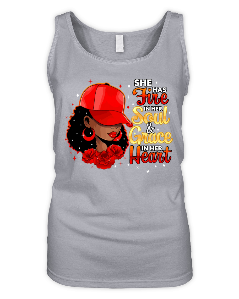 She Has Fire In Her Soul And Grace In Her Heart Organic Women's Tank Top