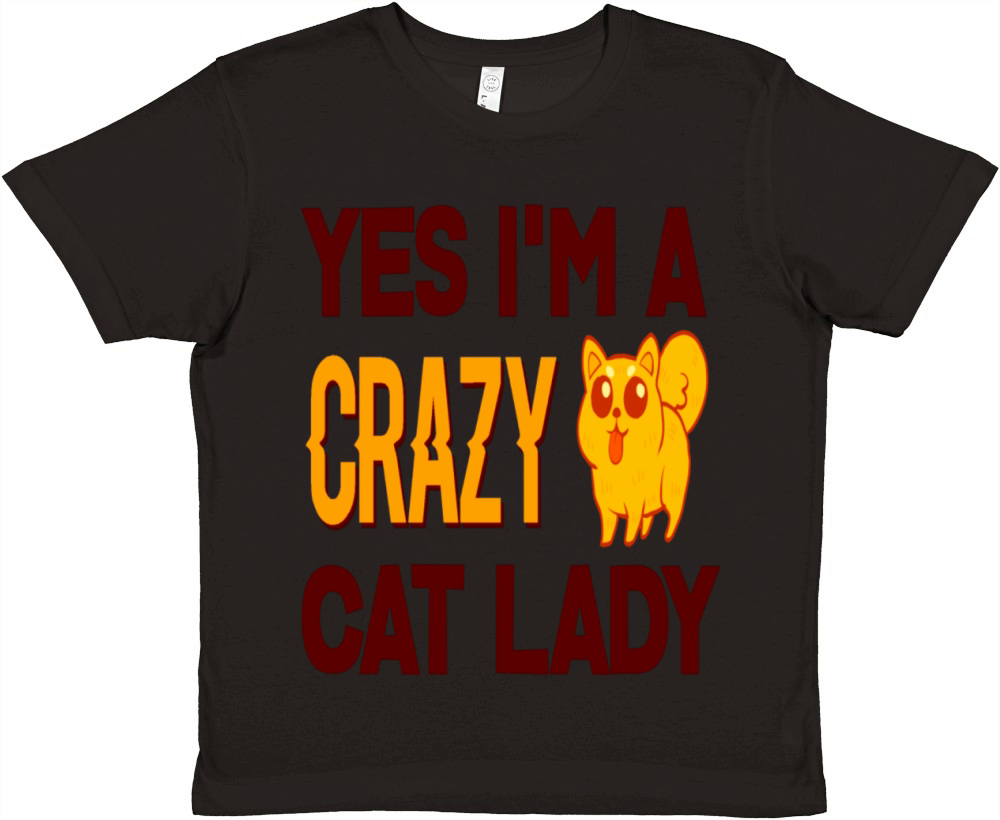 Yes I m a Crazy Cat Lady Premium Kids Crewneck T-shirt