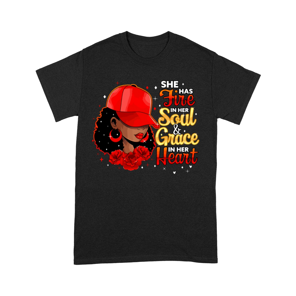 She Has Fire In Her Soul And Grace In Her Heart Premium T-shirt