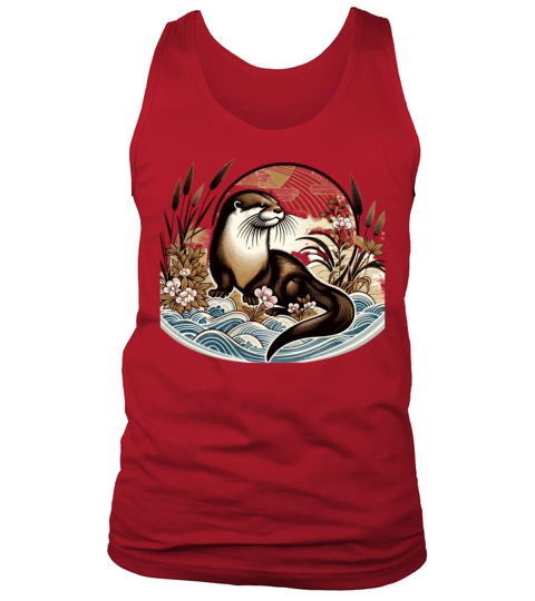 Floral Wildlife Vintage Flower Japanese Art Cute Tank Top Unisex