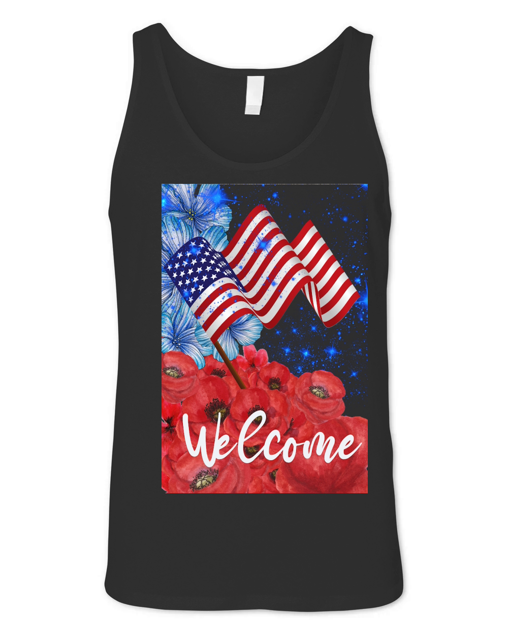 Welcome 4th of July Garden Unisex Jersey Tank