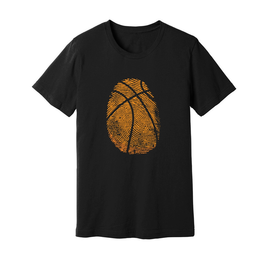 Fingerprint Basketball Ball Sports America Unisex Jersey Tee