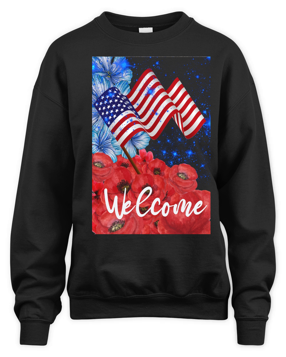 Welcome 4th of July Garden Unisex Premium Crewneck Sweatshirt