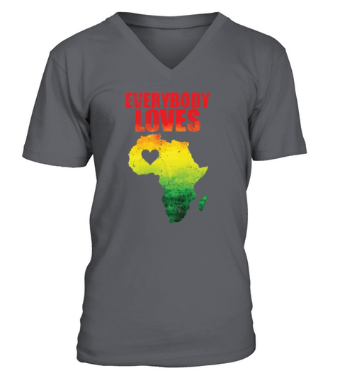 Everybody Loves Continent Africa Map V-Neck T-shirt